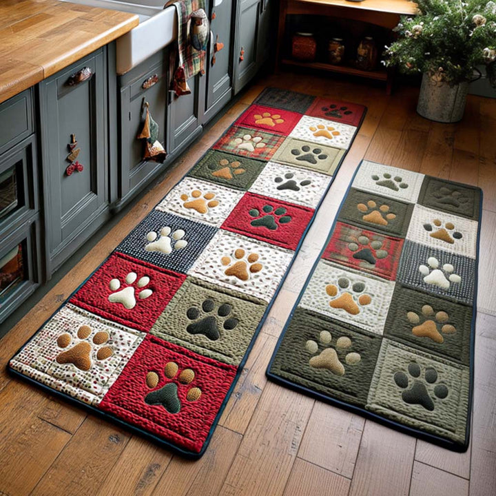 Tapis de cuisine antidérapant – Empreintes de pattes NCU0NT11397