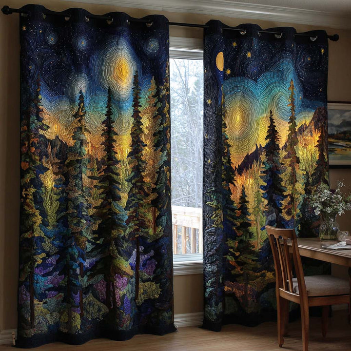 Rideaux matelassés – Forêt étoilée NCU0NT11280