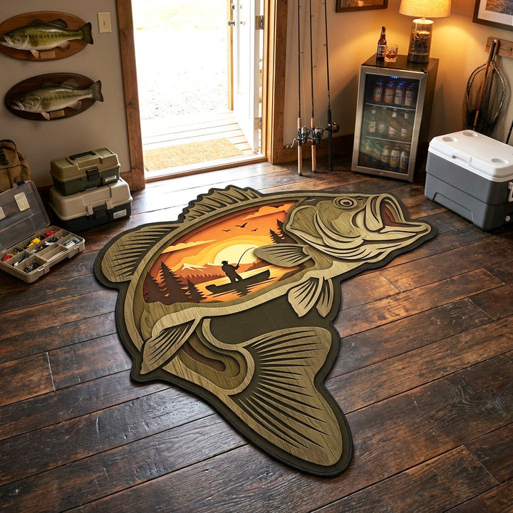 Tapis de forme – Forme de coucher de soleil NCU0TV1867