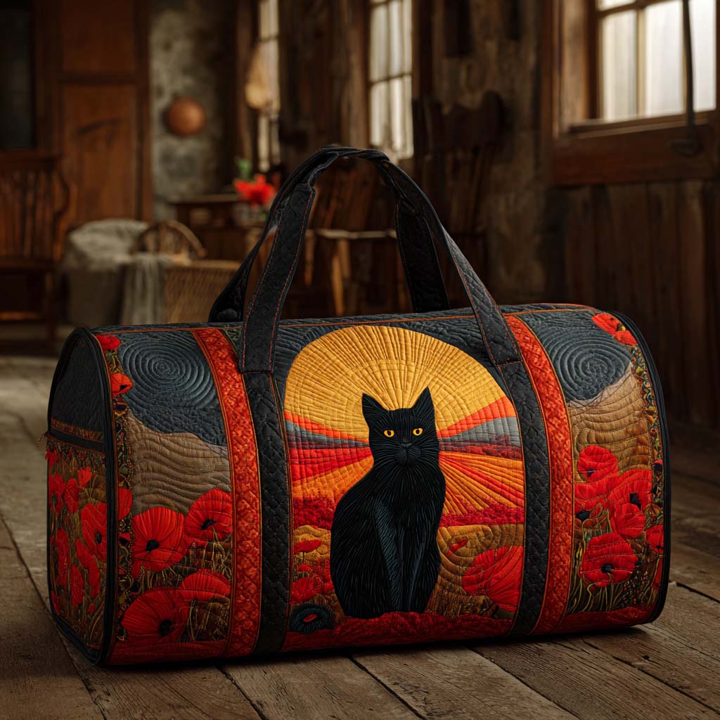 Sac de voyage matelassé – Chats au crépuscule