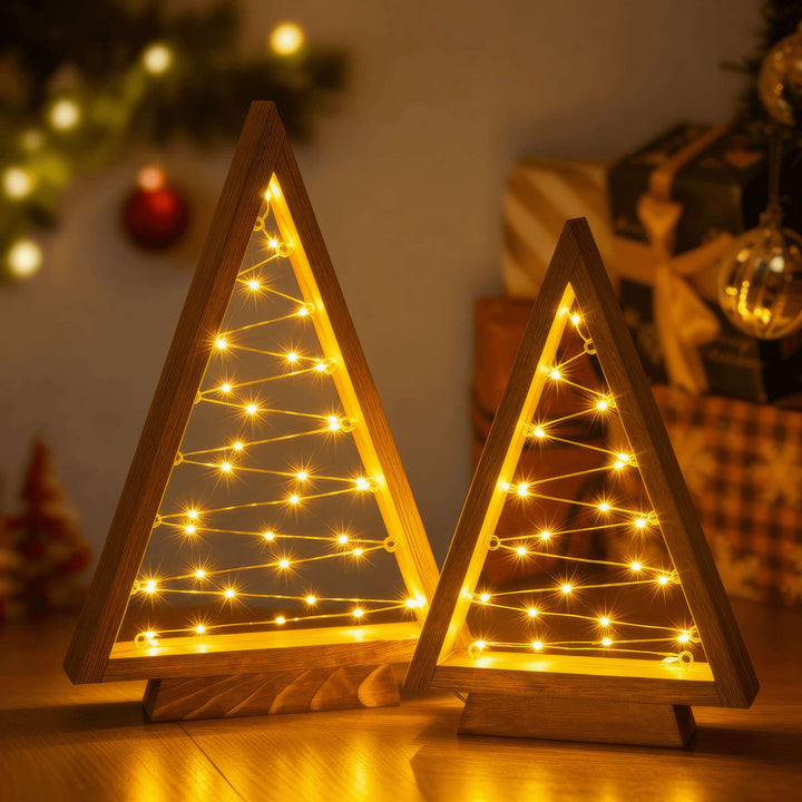 Arbres en triangle en bois