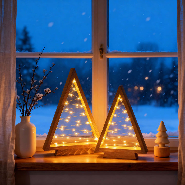Arbres en triangle en bois
