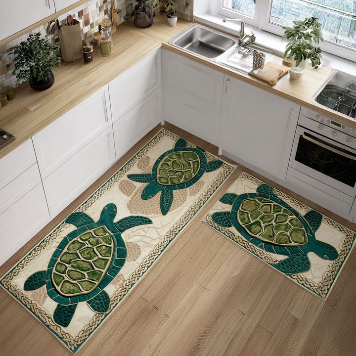 Tapis de cuisine antidérapant – coquillages délicats NCU0PT10019