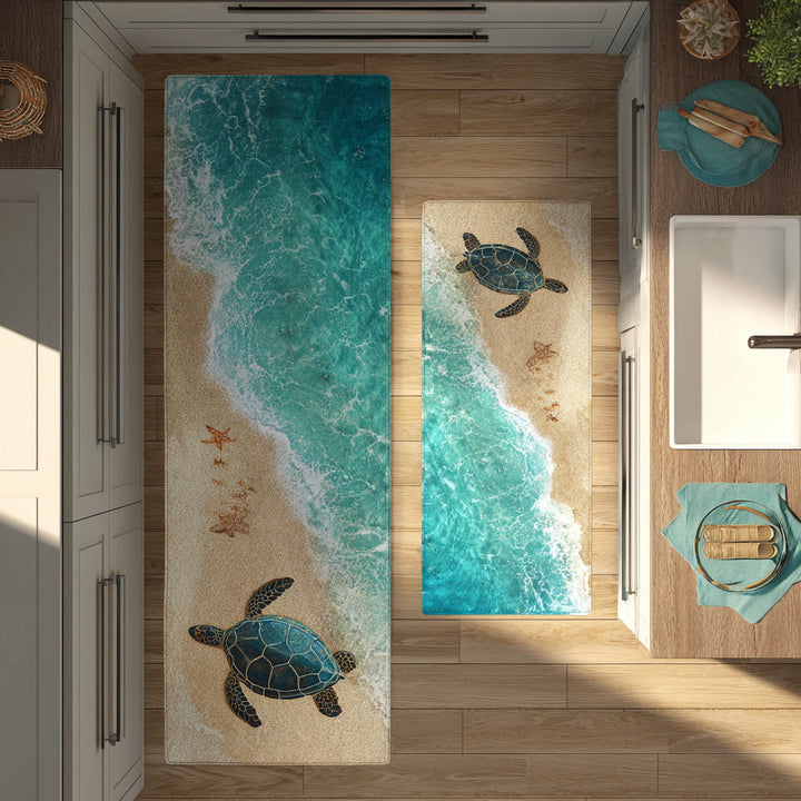 Tapis de cuisine antidérapant – Voyage en vagues NCU0DV8223