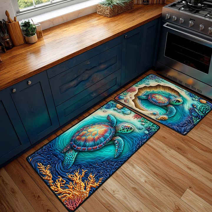 Tapis de cuisine antidérapant – Vagues et atmosphère marine NCU0TD1438