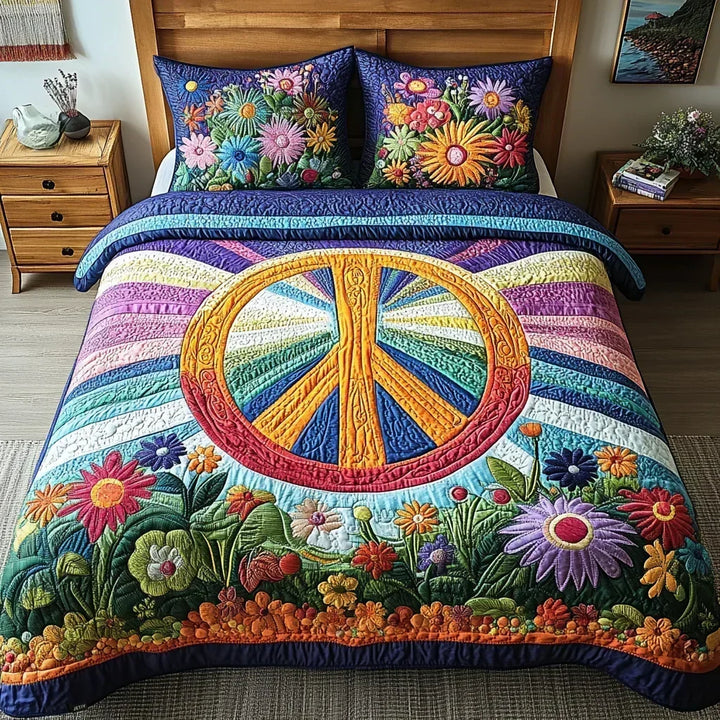 Ensemble de literie matelassé 3 pièces – Rêves Tie-Dye