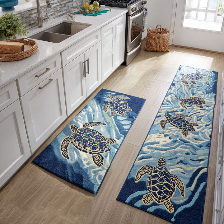 Tapis de cuisine antidérapant – Tapis de sol de cuisine Tortue de mer NCU0PT10021