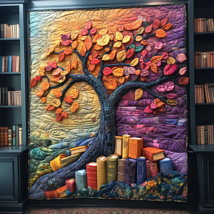 Couverture matelassée – Arbre à livres NCU0DV1175
