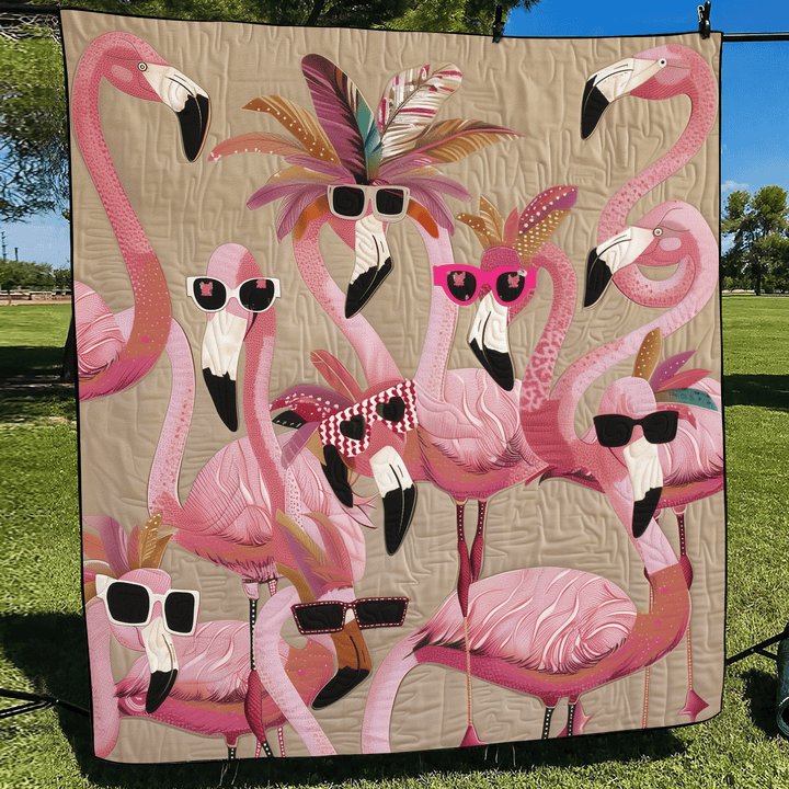 Couverture Matelassée – Délice Tropical Flamant NCU0TL748