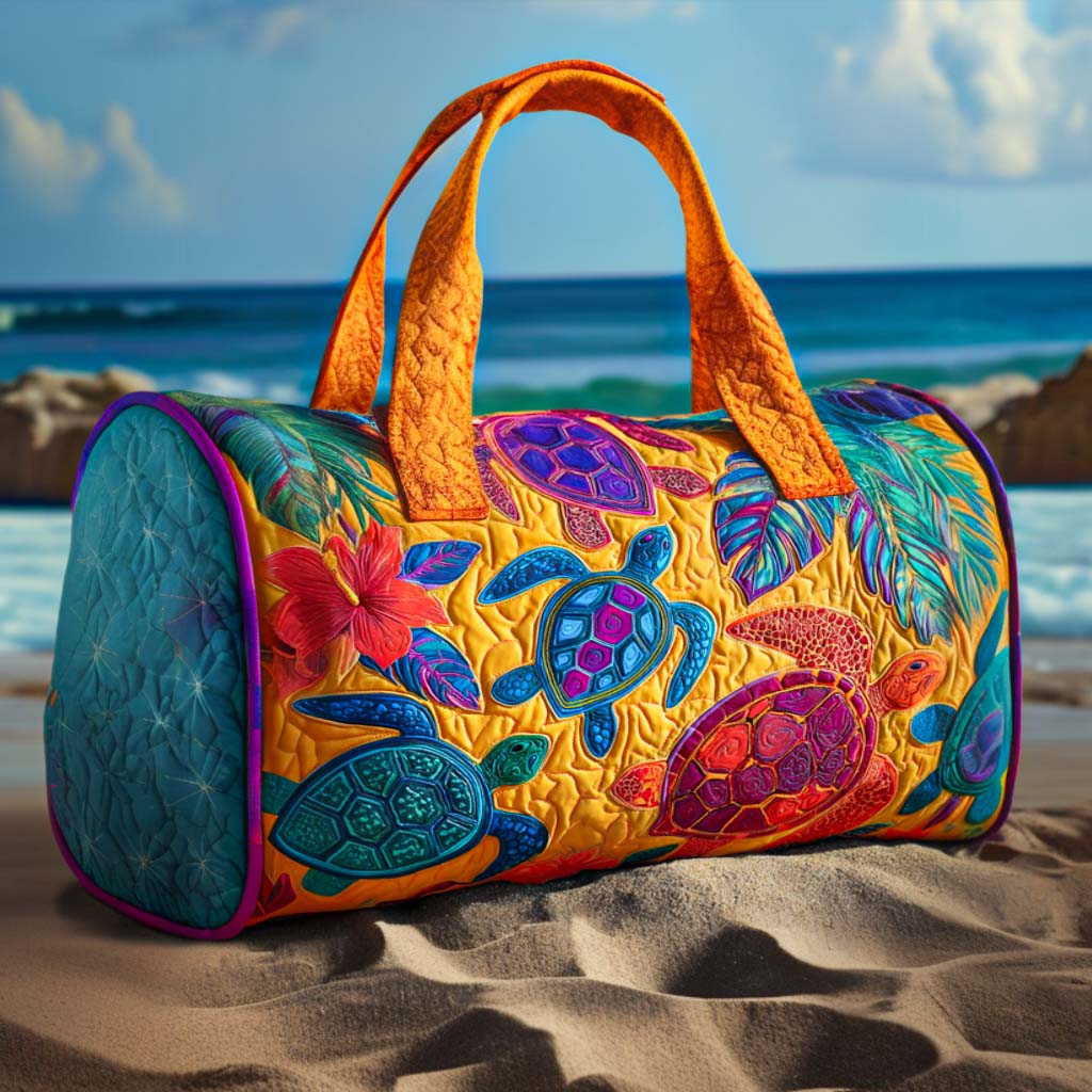 Sac de voyage matelassé – Tortues colorées