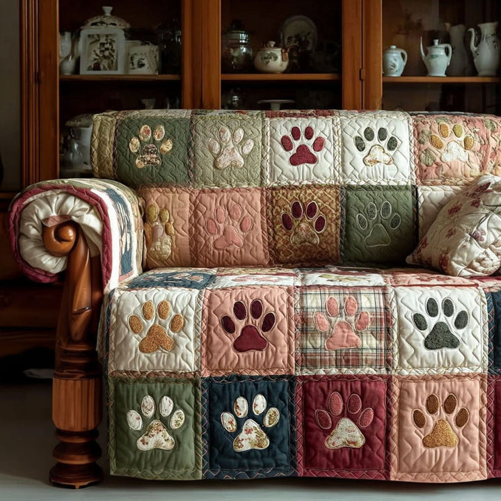 Housse de canapé matelassée – avec pattes et jardin vintage NCU0PT11009