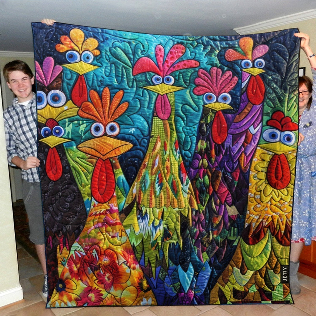 Couverture matelassée – avec des poules fantaisie NCU0PT040