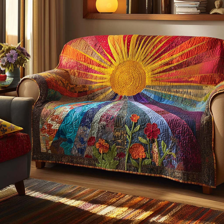 Housse de canapé matelassée – avec motifs de prairies sauvages NCU0NT10899
