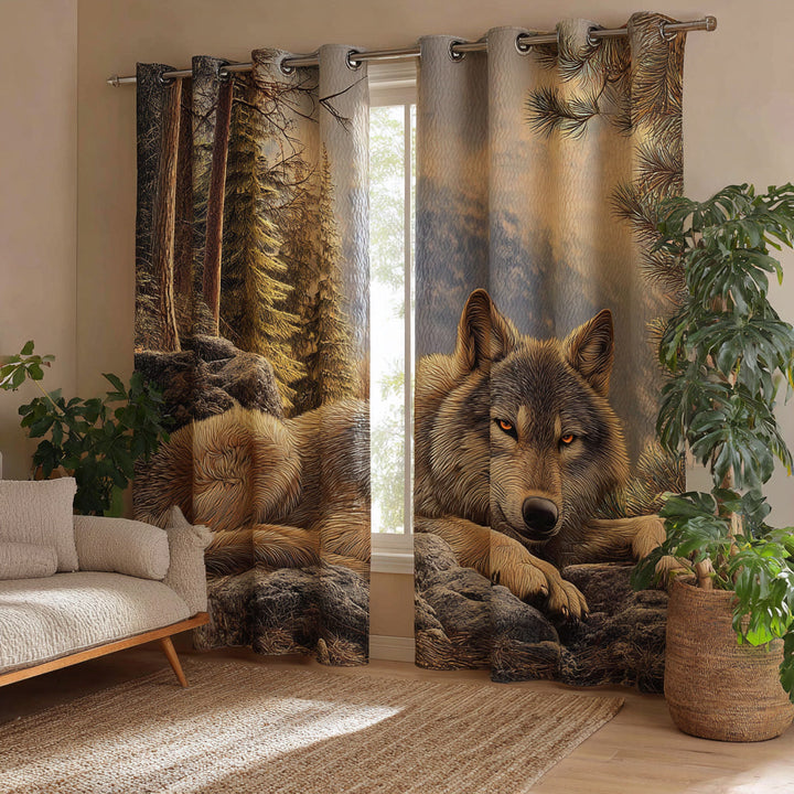 Rideaux matelassés – Âme du loup sauvage NCU0HH1596