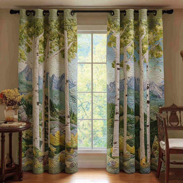 Rideaux matelassés – Fleurs sauvages Chemin des bouleaux NCU0NT11281