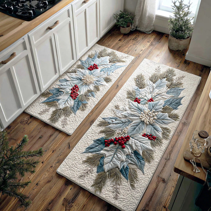 Tapis de cuisine antidérapant – Charm Poinsettia Hiver NCU0TD1728