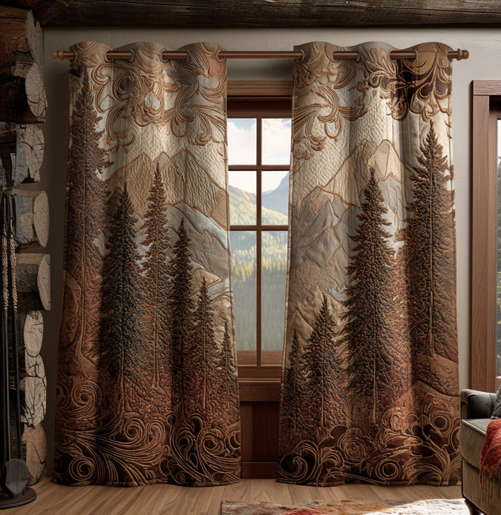Rideaux matelassés – Forêt NCU0VT331