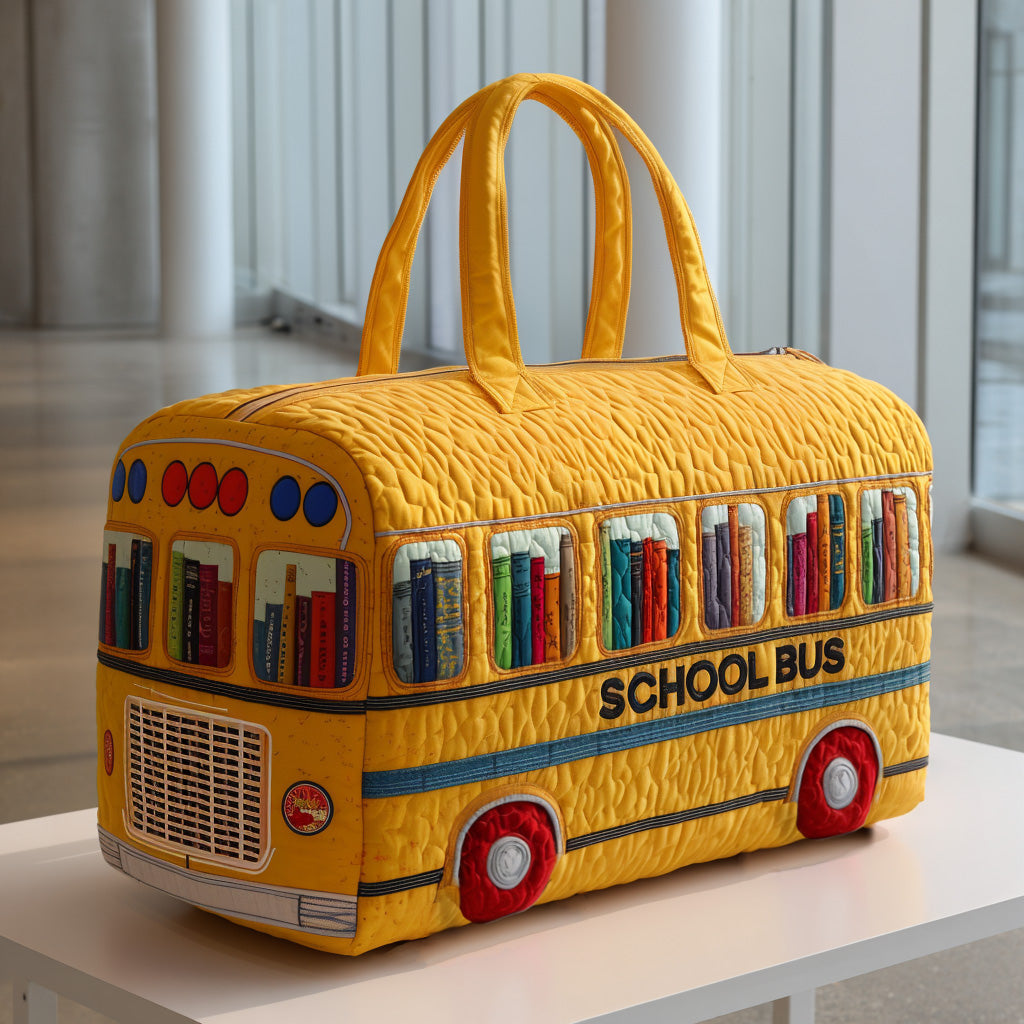 Sac de voyage matelassé – Autobus scolaire jaune