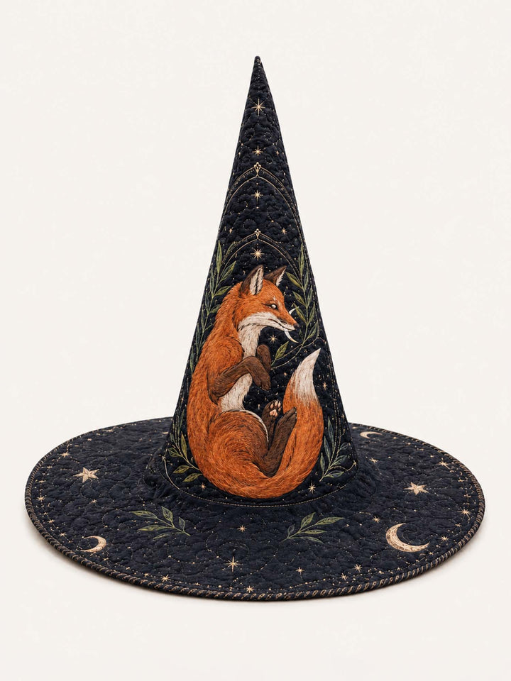 Chapeau de sorcière matelassé fait main – Renard enchanté