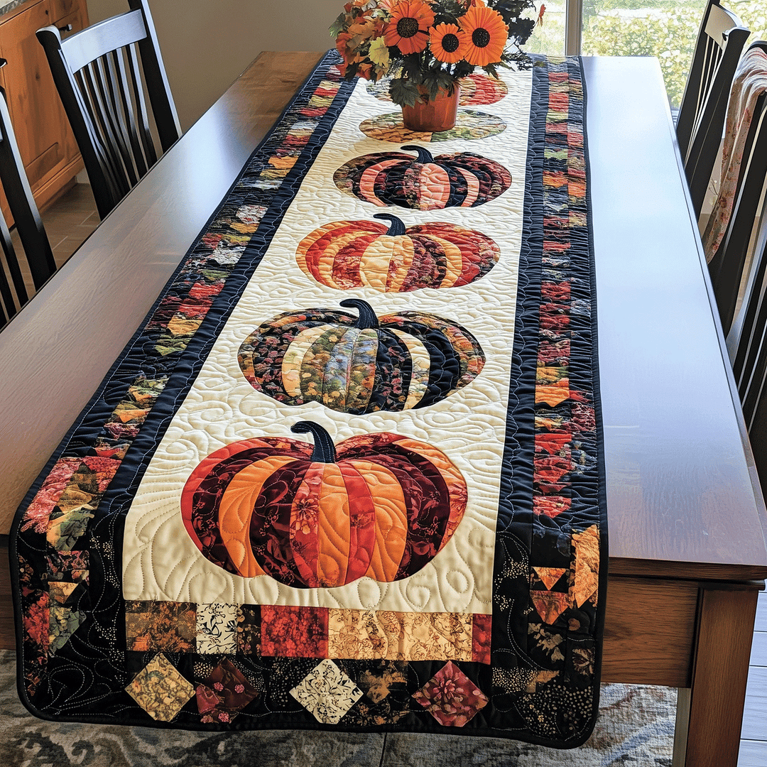 Nappe de table matelassée – Motif citrouille NCU0VT37