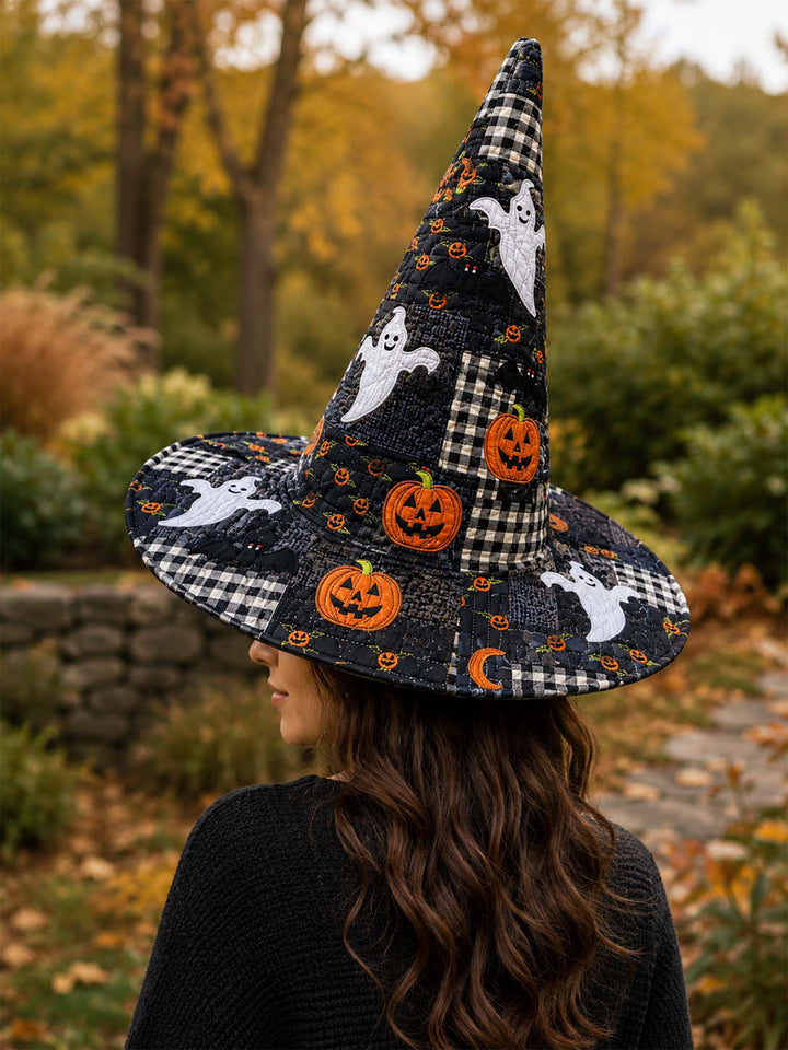 Chapeau de sorcière matelassé fait main – Fantômes d'Halloween