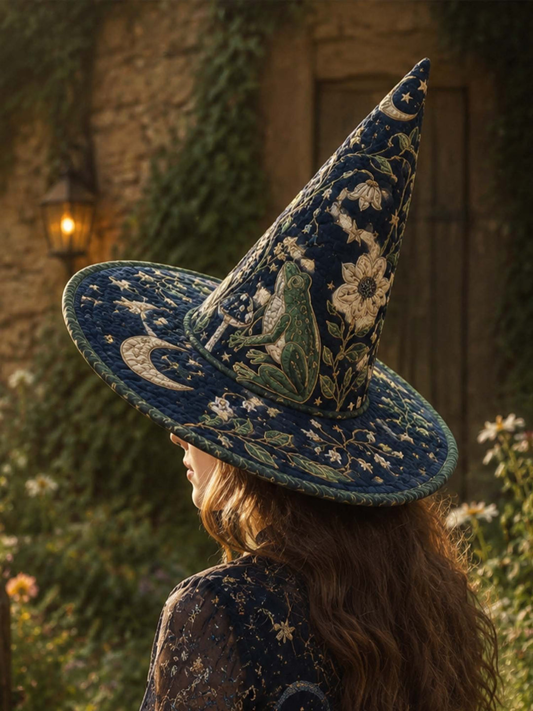 Chapeau de sorcière matelassé fait main – Jardin de lune enchanté