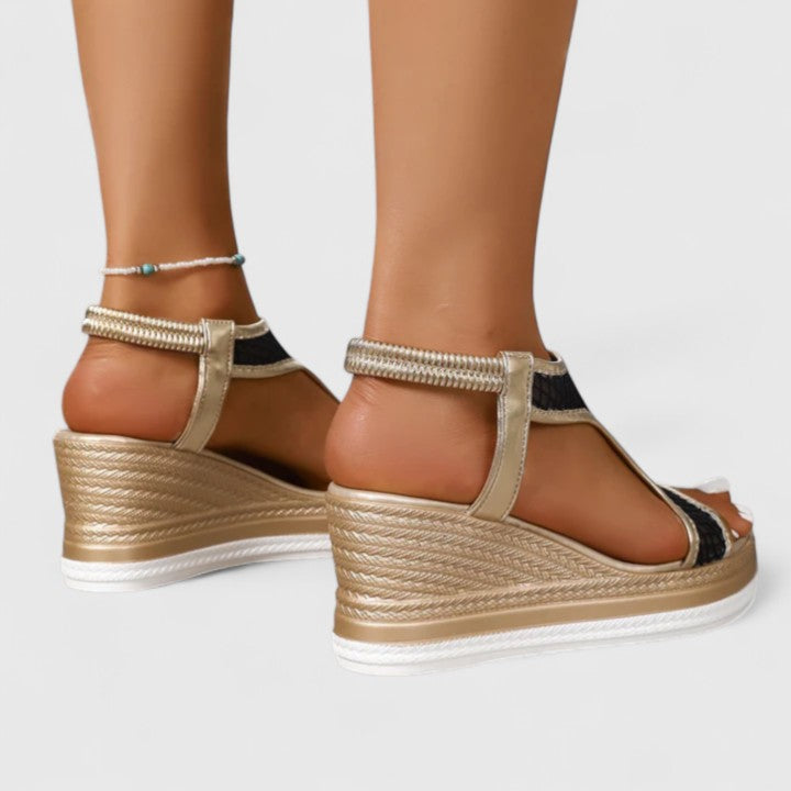 Jessica | Sandales orthopédiques à talon compensé