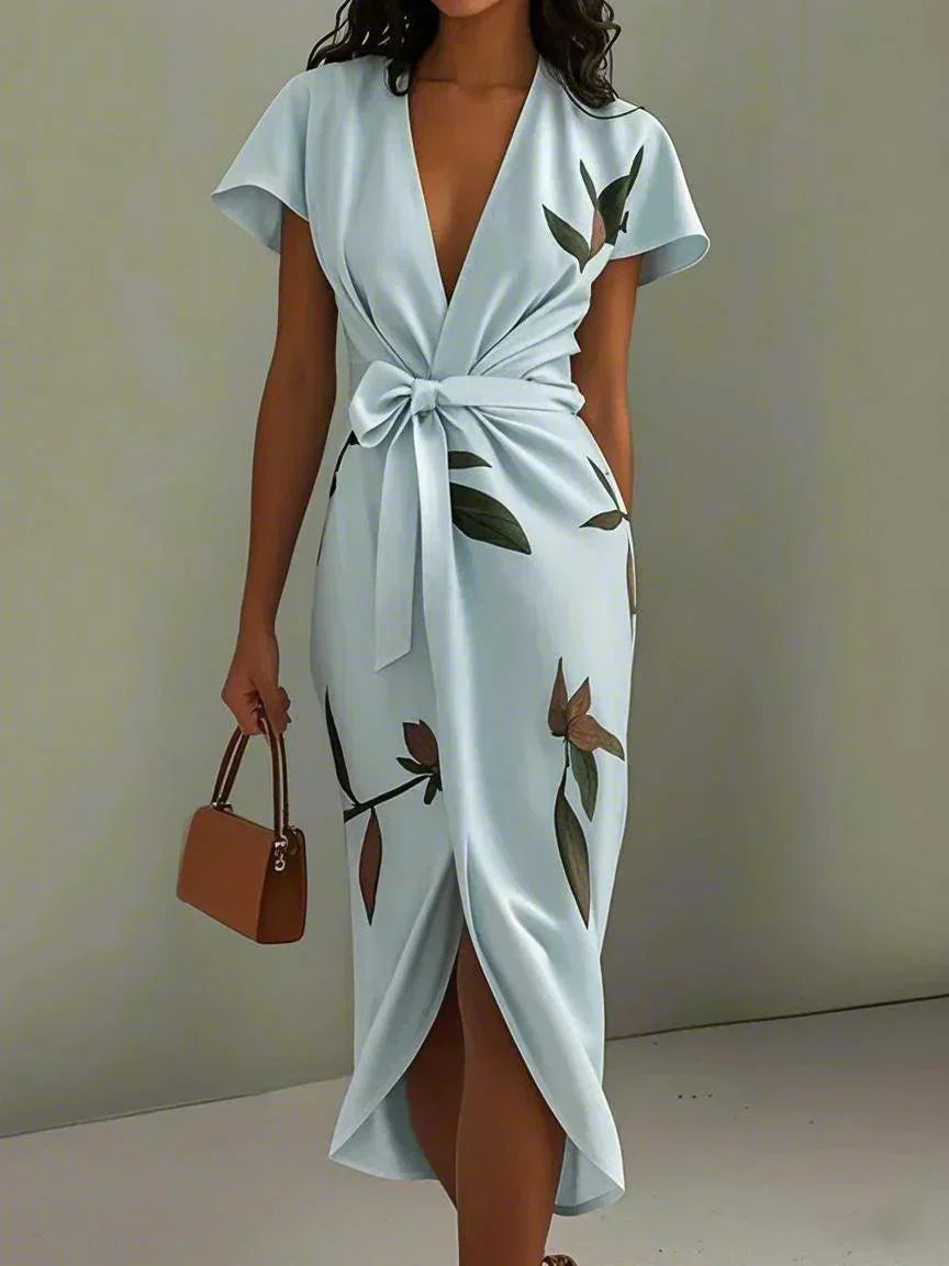 Amelia | Robe portefeuille florale élégante
