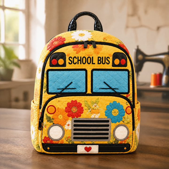 Sac à dos matelassé avec imprimé floral
