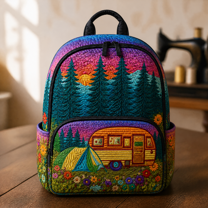 Sac à dos avec ambiance camping