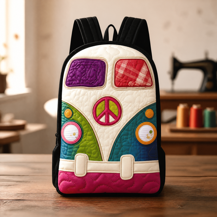 Sac à dos Boho Peace avec des bretelles noires