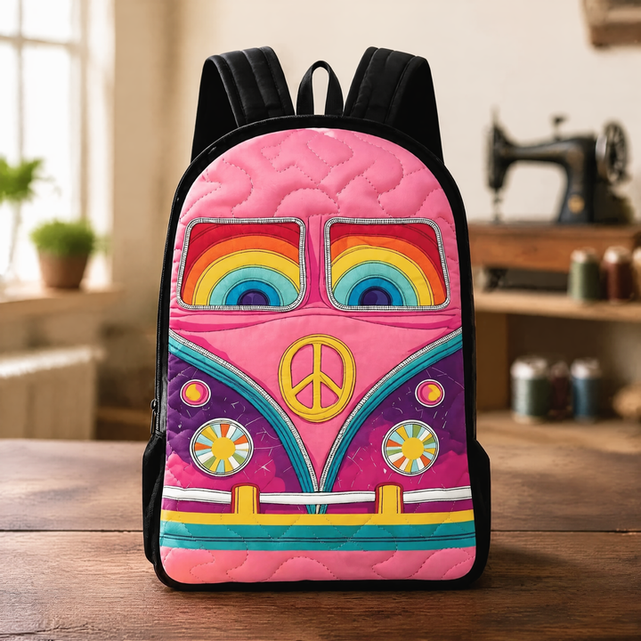 Sac à dos Hippie-Stepprucksack avec bretelles noires