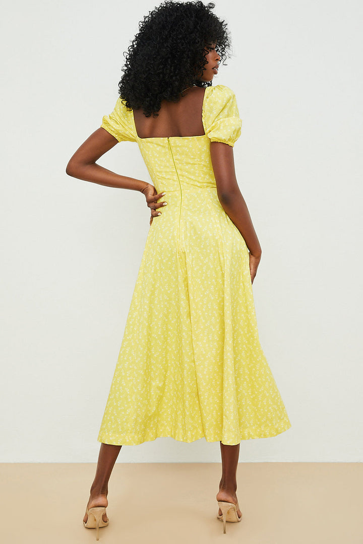 Aviana - Robe à Manches Bouffantes Bloom