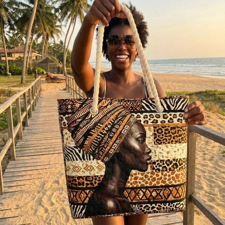 Sac de plage fait main | Melanin Queensize